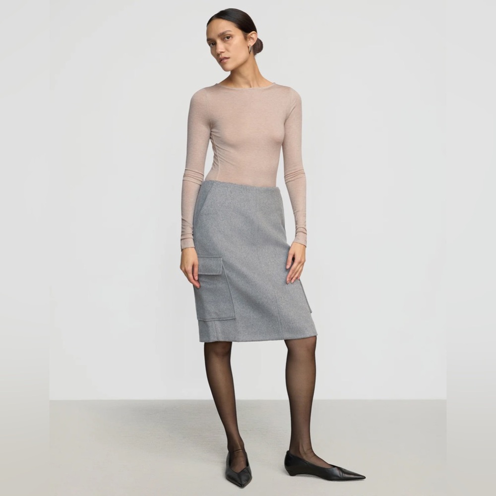 Modern Citizen Felicia Wool Utility Pencil Midi Skirt size Medium EUC - Picture 2 of 11